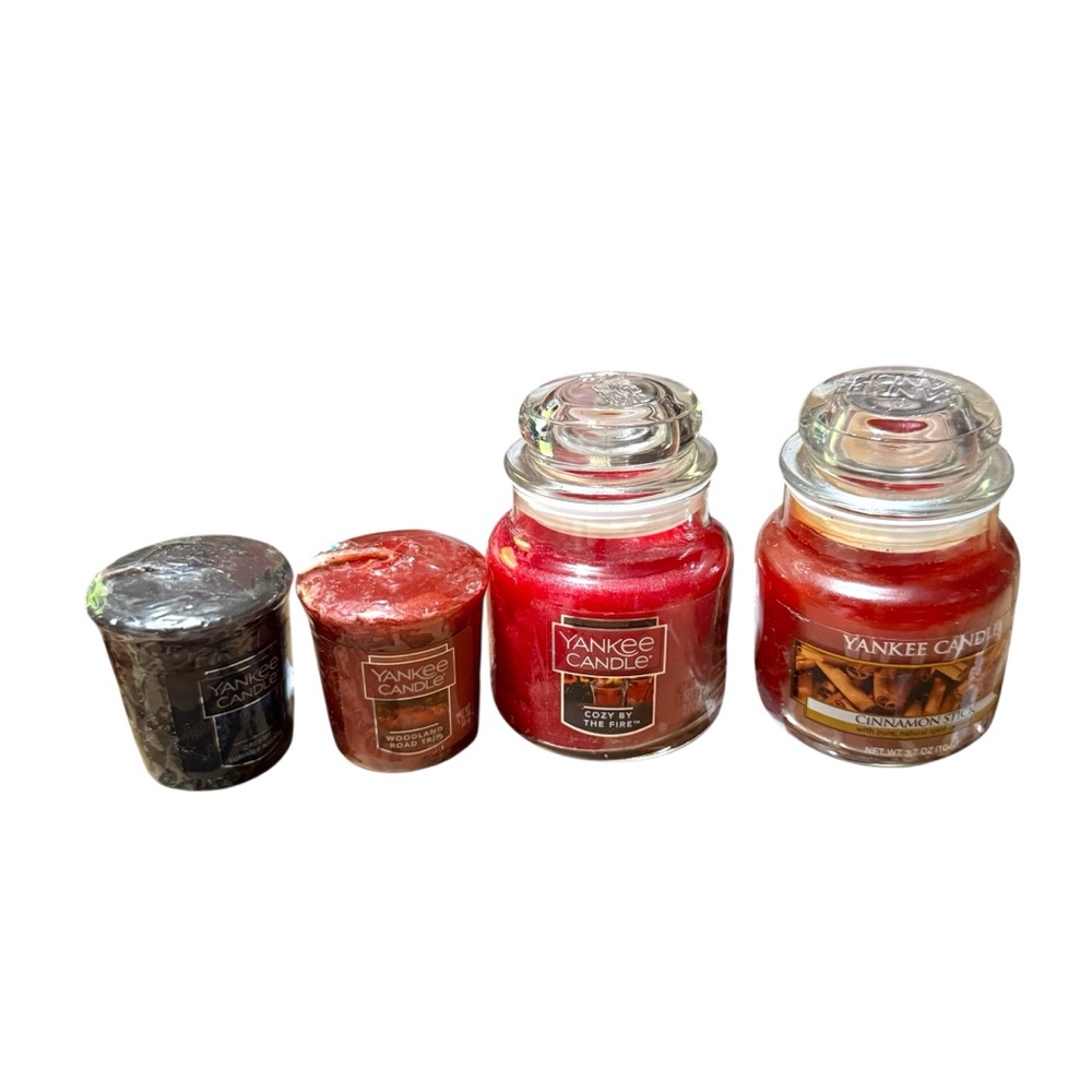 Yankee Candle Cinnamon Stick Cozy By The Fire Jar 3.7 Woodland Roadtrip